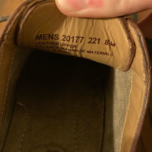 New Stacy Adams Irving Brown Leather Shoes Size 8 - Picture 4 of 5